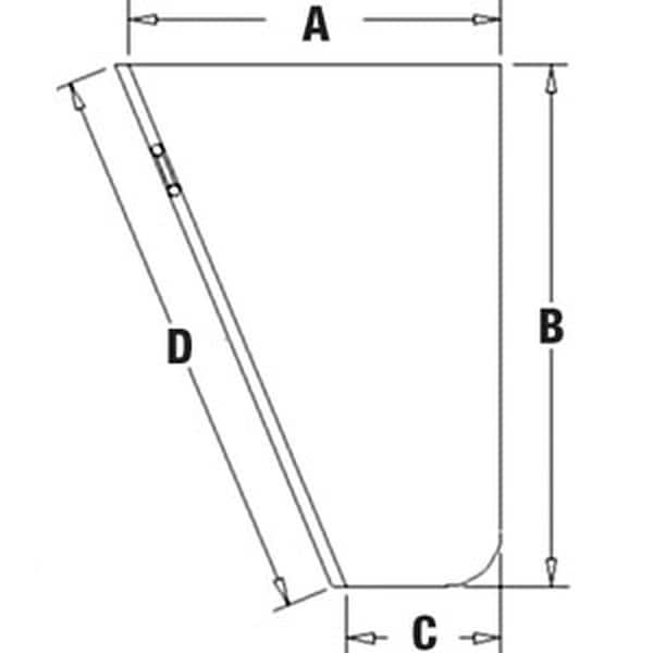 Aftermarket AH168703 Combine Door Glass for Fits JD CTS CTS II 9400 9410 9450 9500 9500SH 9 CAH40-0019 - main